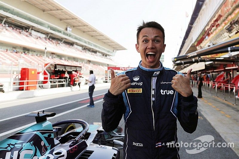 Alexander Albon, DAMS fête sa pole position