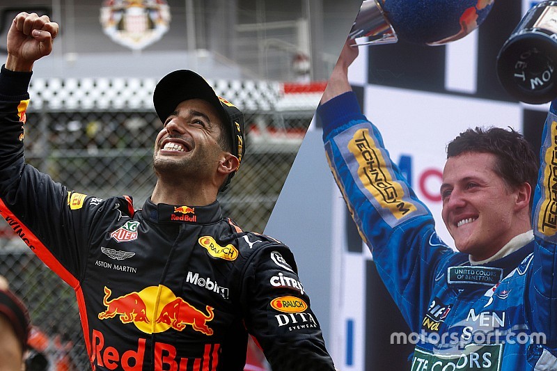 Ricciardo versus Schumacher, wat was de beste prestatie?