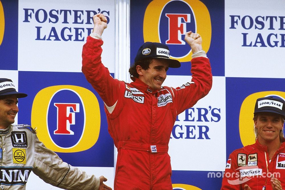 Alain Prost, McLaren TAG Porsche, Nelson Piquet, Williams Honda, Stefan Johansson, Ferrari