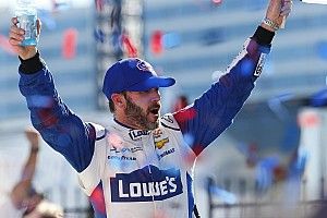 Jimmie Johnson survives the carnage, wins at Charlotte