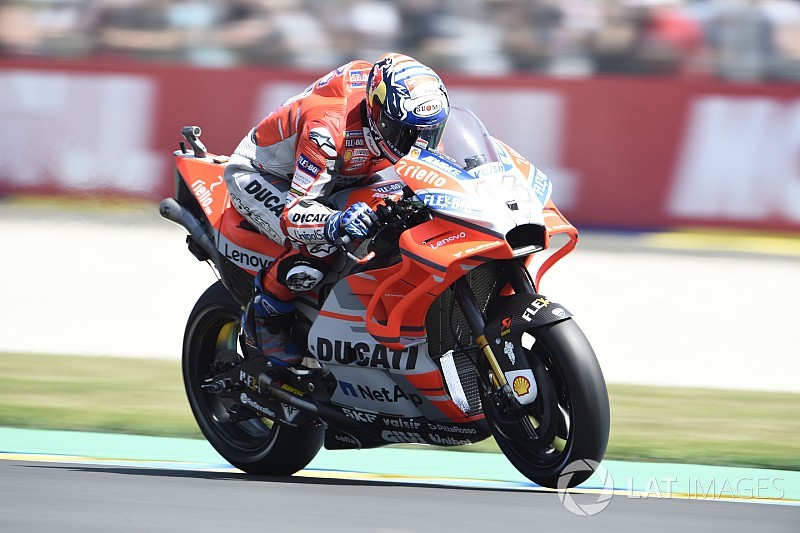 FP4 MotoGP Prancis: Dovizioso tercepat, Rossi terjatuh