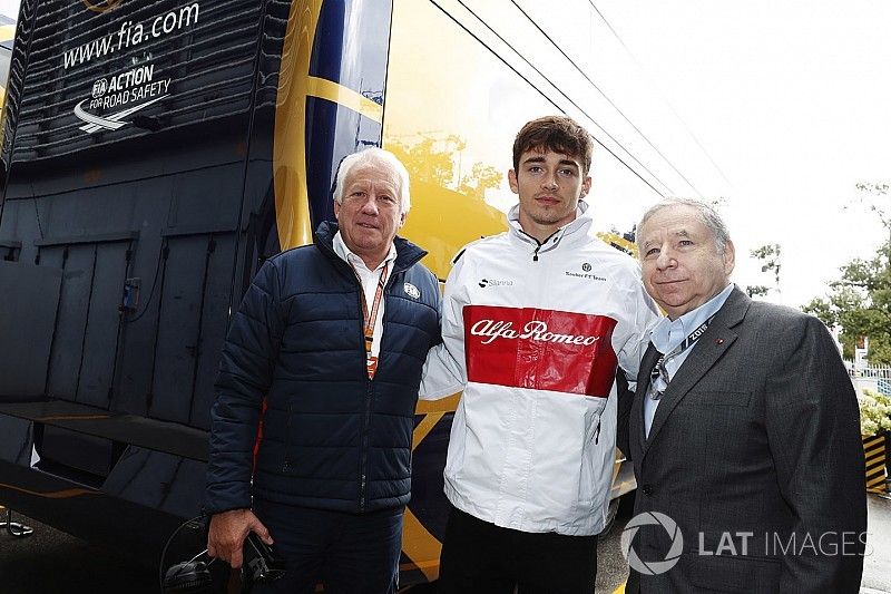 Charlie Whiting FIA, Jean Todt, Presidente de la FIA, Charles Leclerc, Sauber F1 Team