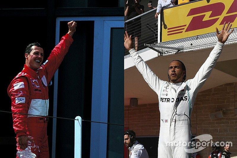 Michael Schumacher y Lewis Hamilton