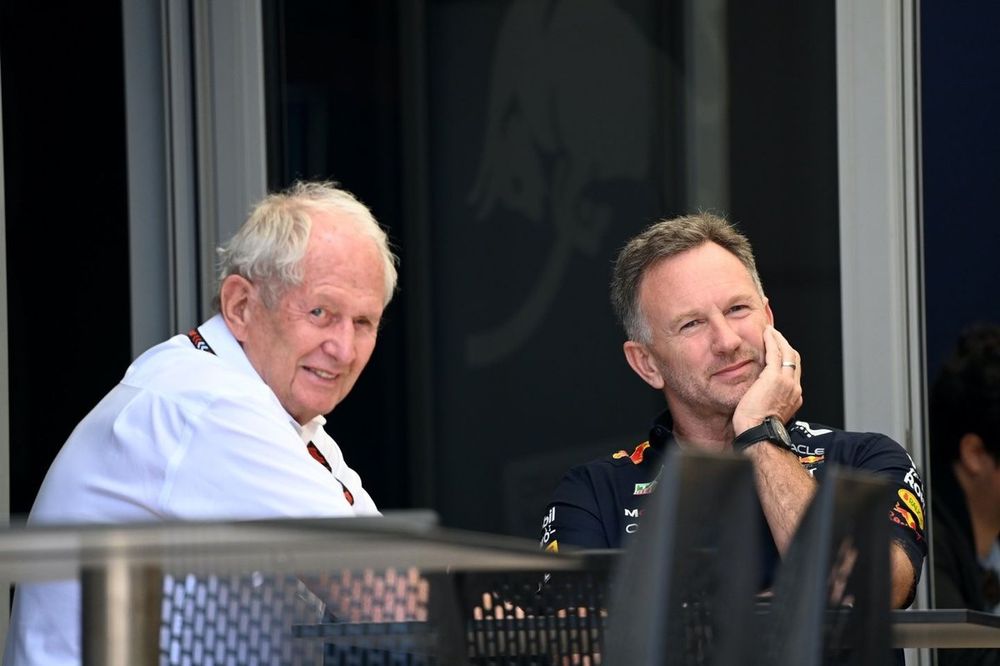 Helmut Marko y Christian Horner, Red Bull Racing