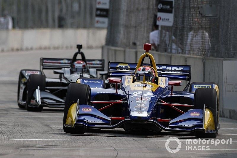 Detroit IndyCar: Rossi top as Pagenaud wall-brush halts FP2 early
