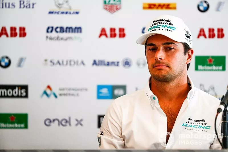 Nelson Piquet Jr., Panasonic Jaguar Racing  in the press conference 