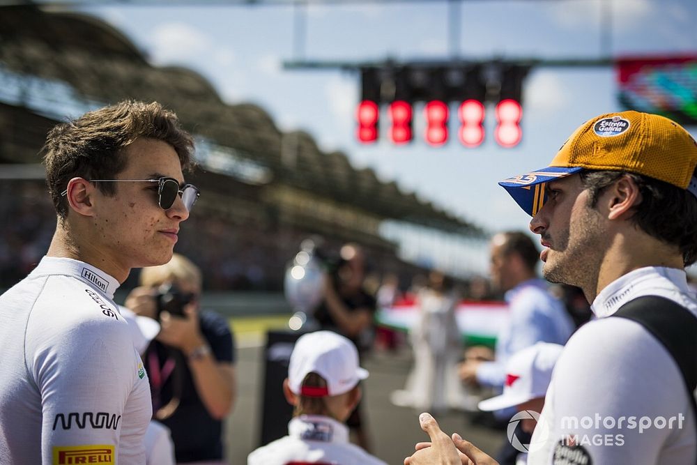 Lando Norris, McLaren, and Carlos Sainz Jr., McLaren