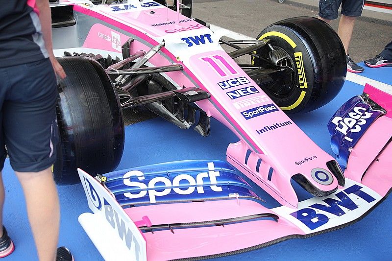 Racing Point revela un nuevo diseño de nariz en Spa