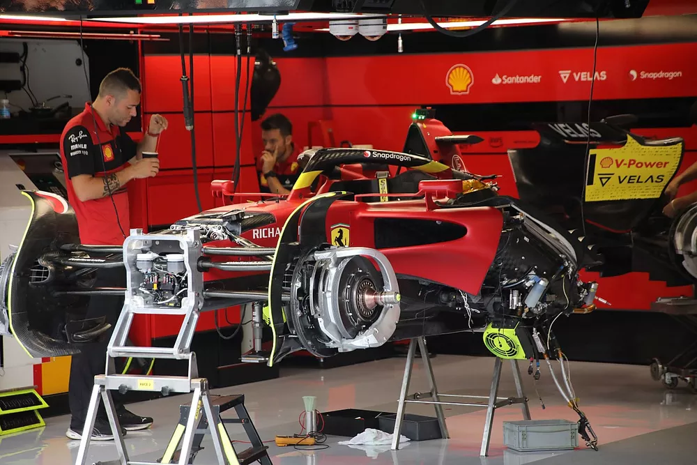 Detalles técnicos del Ferrari F1-75