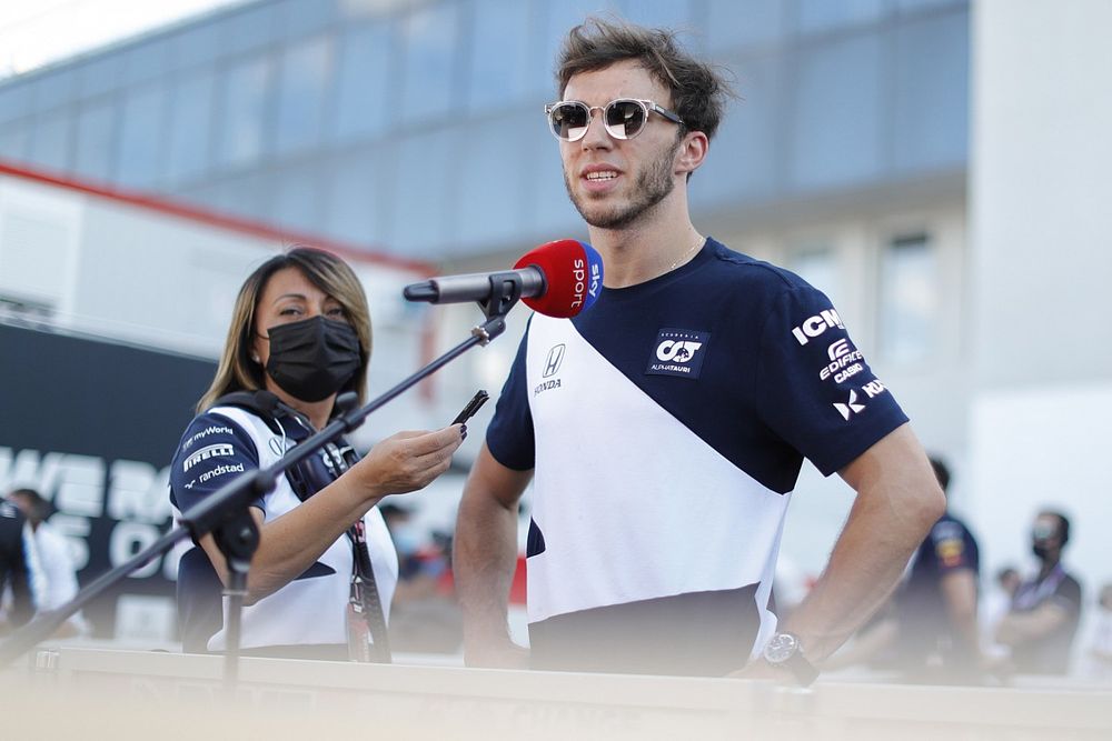 Pierre Gasly, AlphaTauri, intervistato dopo le qualifiche