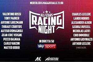 Leclerc desafía a Rossi en la noche de las estrellas