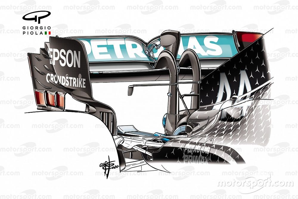 Mercedes AMG F1 W11 rear wing