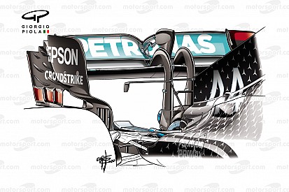 Mercedes W11: il collo alto del cigno serve a... soffiare