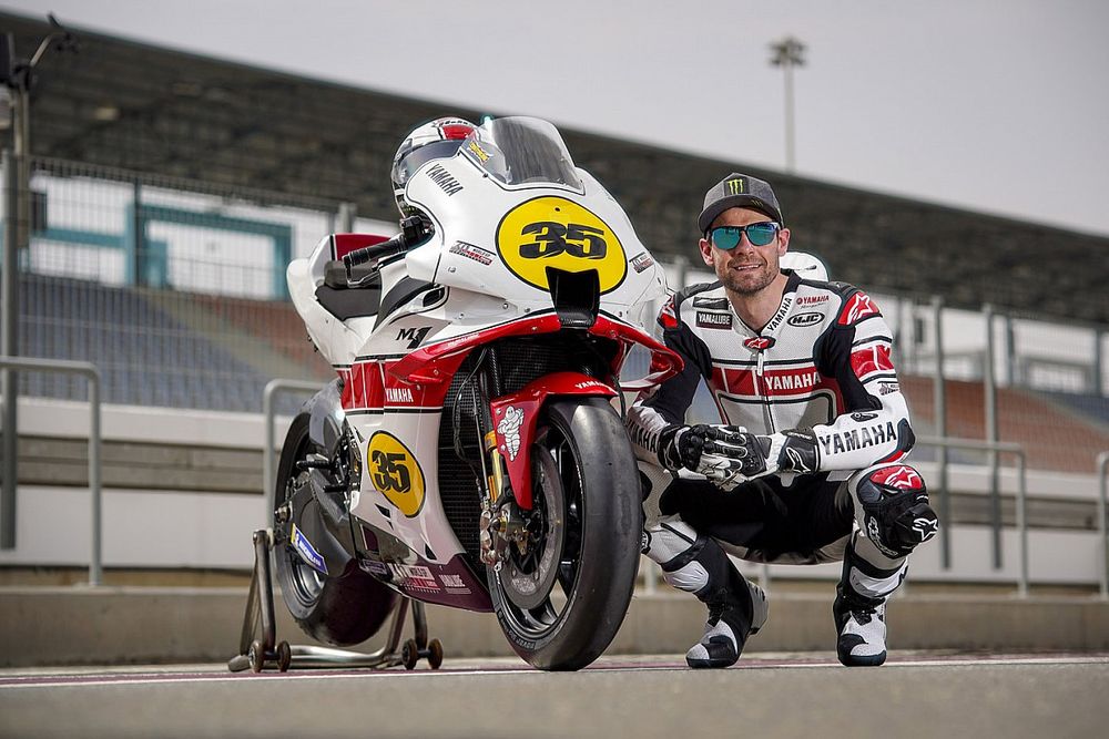 Cal Crutchlow, Yamaha Factory Racing MotoGP Test Team rider with the Yamaha YZR-M1,  60th Grand Prix Racing Anniversary livery