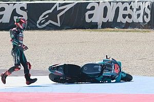 Quartararo y sus dos accidentes en Misano: demasiados errores