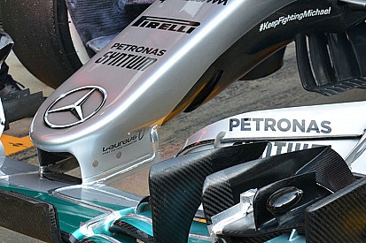 Mercedes: ecco l'atteso muso con l'S-duct della W07 Hybrid