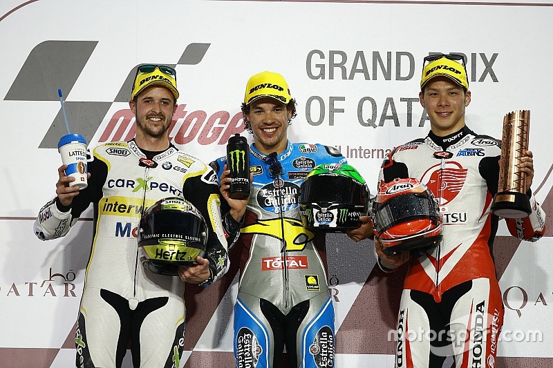 【Moto2カタール】3位の中上貴晶「最後まで、ひたすら前を見続けた」