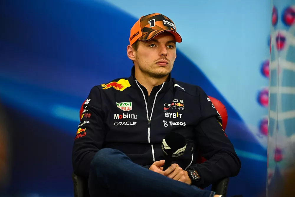 Max Verstappen, Red Bull Racing, in the press conference