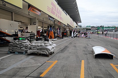 GALERÍA: la F1 se prepara para la llegada del tifón Hagibis
