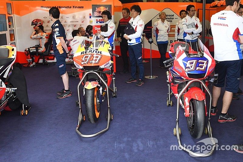 Márquez prueba en el test de Jerez un chasis de fibra de carbono