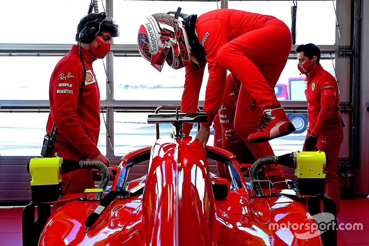 Fotos: el regreso de Leclerc al volante del Ferrari