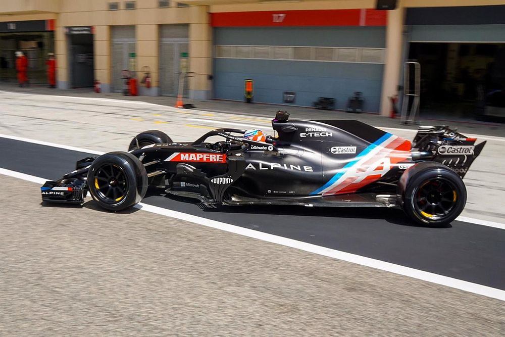 Ocon rodó los Pirelli de 18 pulgadas con el "Alpine"