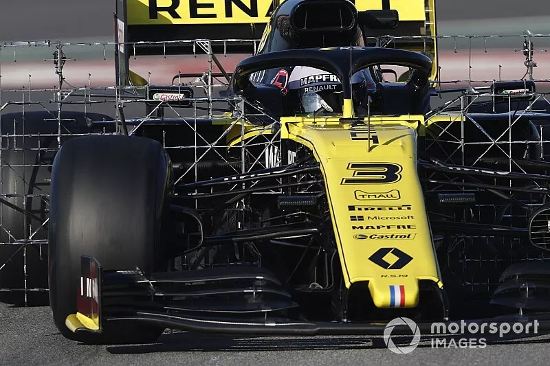 Daniel Ricciardo, Renault F1 Team R.S. 19, avec des capteurs a&eacute;ro