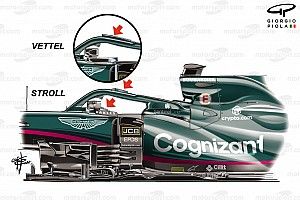 Aston Martin: l'Halo senza soffiaggio nel diadema, ma con micro flap