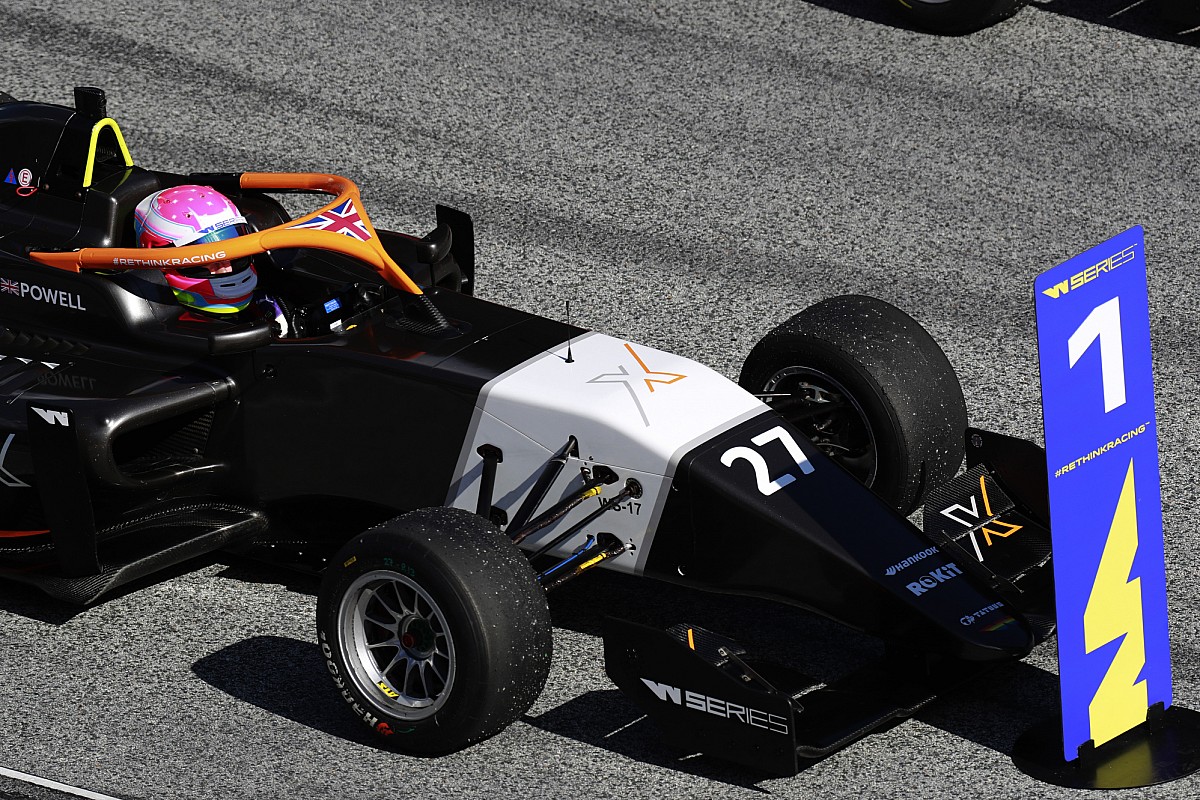 W Series Silverstone: Powell leads Chadwick in Friday practice