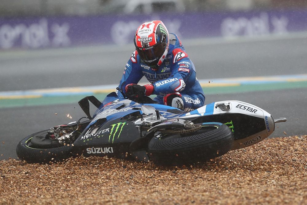 Caída de Alex Rins, Team Suzuki MotoGP 