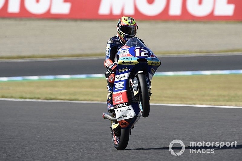 Moto3 Jepang: Bezzecchi pangkas poin, Martin gagal finis