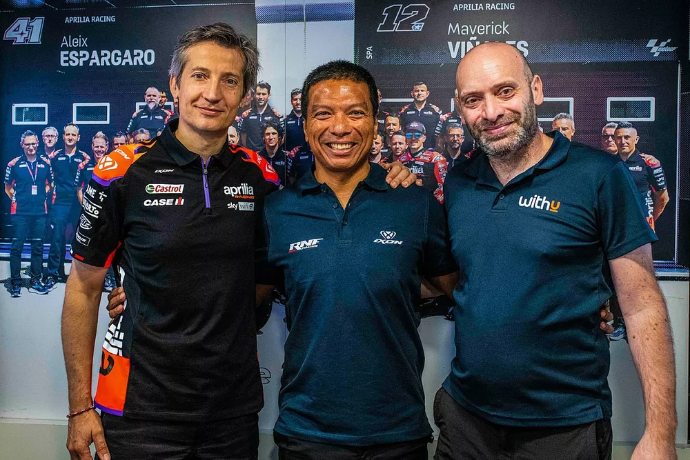 Razlan Razali, fundador y director del equipo RNF MotoGP, Massimo Rivola
