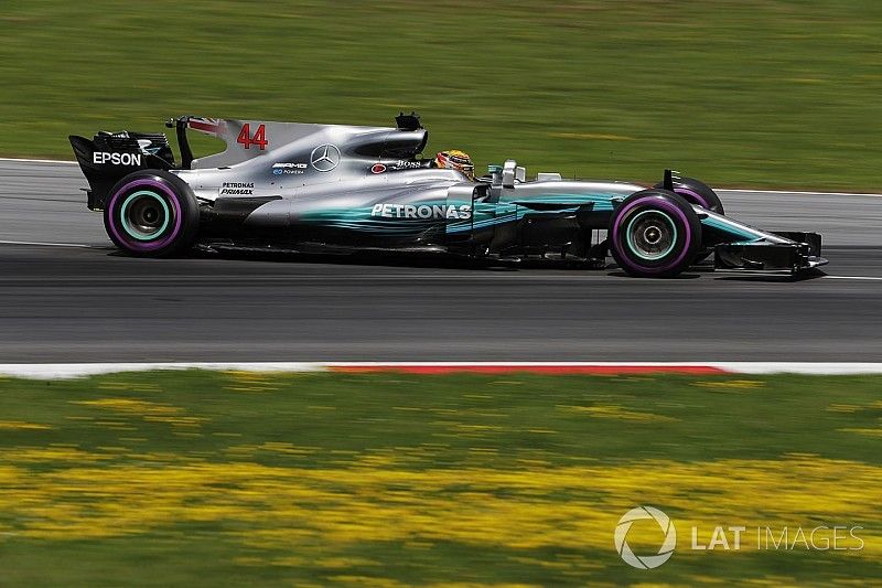 Hamilton was het snelst tijdens de GP van Oostenrijk