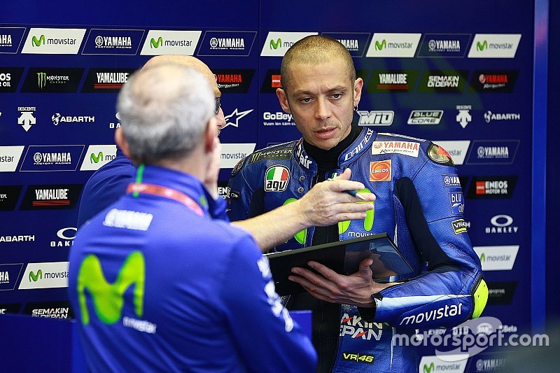 Rossi tidak cukup cepat di trek basah dan kering