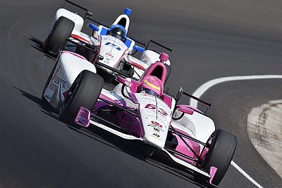 Pippa Mann racing for Coyne, and Clauson, at Pocono