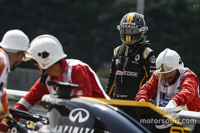 Nico Hulkenberg, Renault Sport F1 Team R.S. 18 arrêté en piste