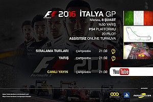 F1 2016 online turnuva: İtalya GP - Canlı Yayın