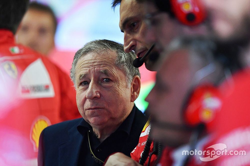 Jean Todt, FIA President in the Ferrari garage