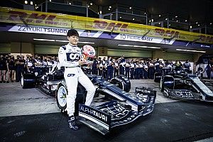 角田裕毅、F1最終戦アブダビGPで”ホンダに感謝”示す特別ヘルメット使用「”旅”に参加できて光栄」