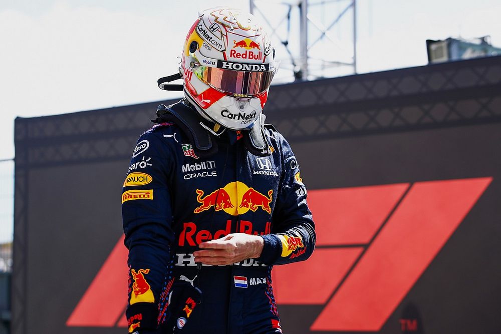 Max Verstappen, Red Bull Racing, in Parc Ferme after Qualifying