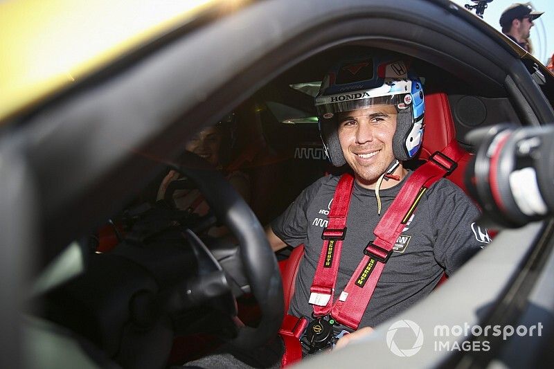 Honda-rijder Robert Wickens, prepareert de Arrow Acura NSX, Pre-Race