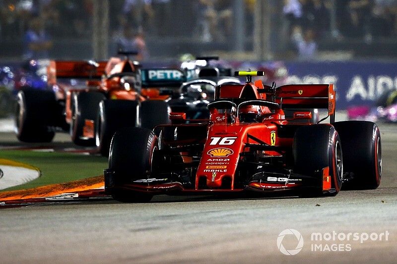 Charles Leclerc, Ferrari SF90, Lewis Hamilton, Mercedes AMG F1 W10, Sebastian Vettel, Ferrari SF90, Max Verstappen, Red Bull Racing RB15