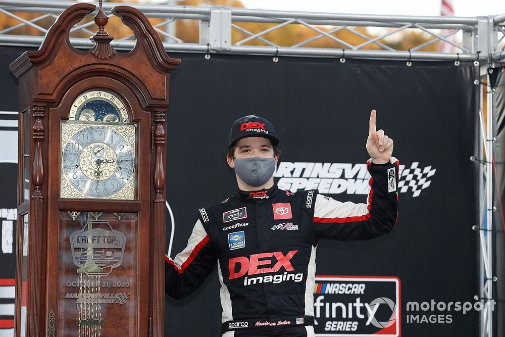 Race winner Harrison Burton, Joe Gibbs Racing, Toyota Supra