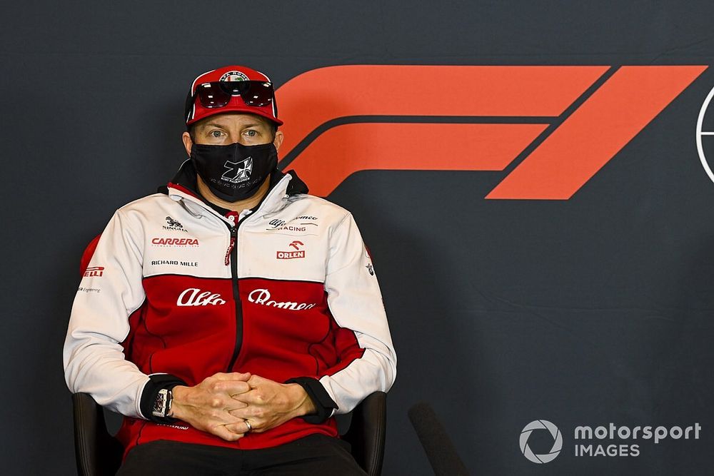 Kimi Raikkonen, Alfa Romeo, in a Press Conference