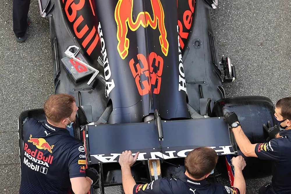 Red Bull Racing RB16B rear wing detail