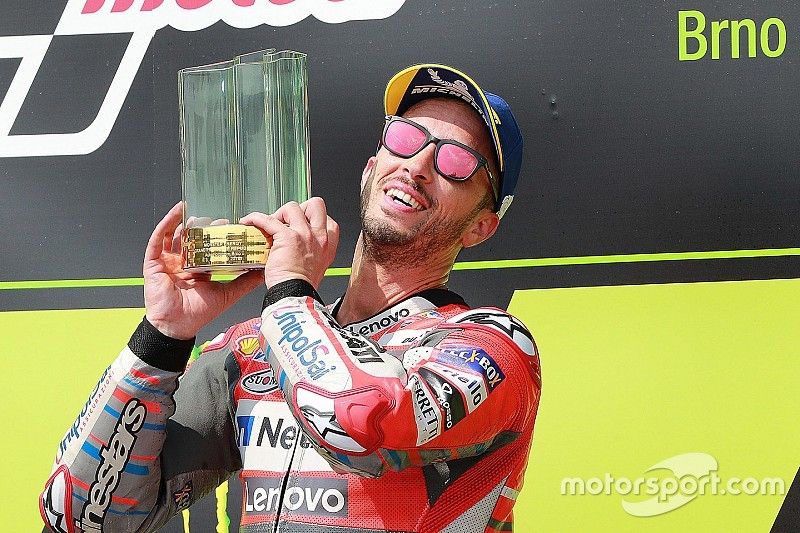 Podium: race winner Andrea Dovizioso, Ducati Team