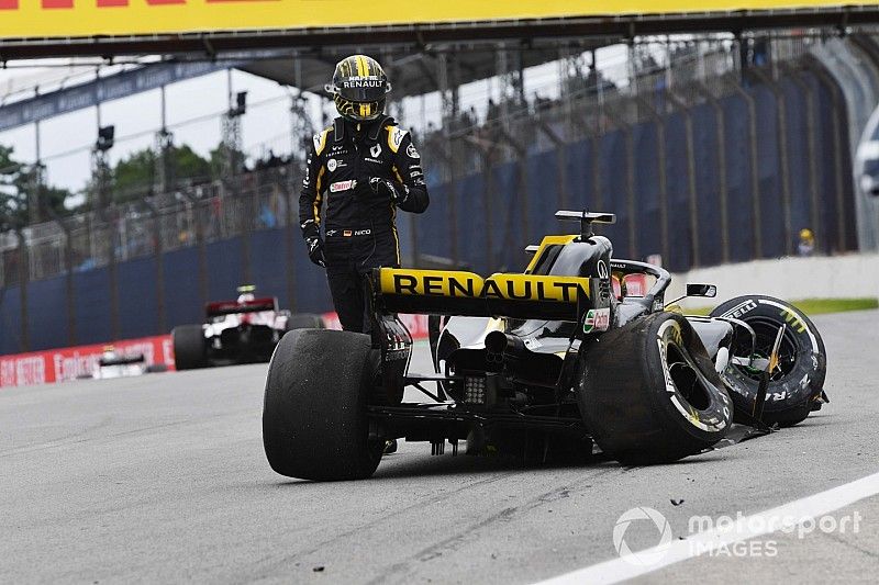 Nico Hulkenberg, Renault Sport F1 Team R.S. 18 choca en la PL2