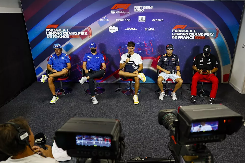 Fernando Alonso, Alpine F1 Team, Mick Schumacher, Haas F1 Team, Pierre Gasly, Scuderia AlphaTauri, Sergio P&eacute;rez, Red Bull Racing y Lewis Hamilton, Mercedes-AMG