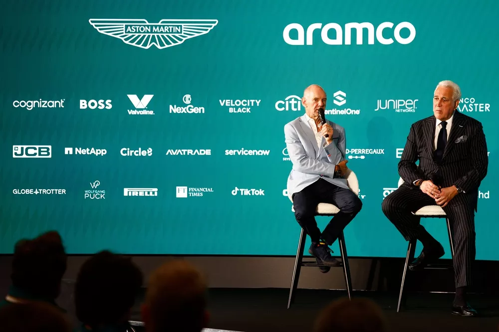 Adrian Newey y Lawrence Stroll