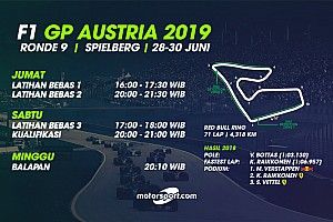 Jadwal lengkap F1 GP Austria 2019